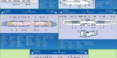 Дубайской Міжнародны аэрапорт тэрмінал 3 карце