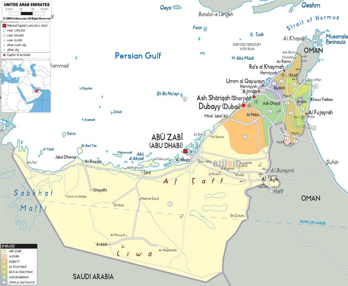 карта Дубая ААЭ