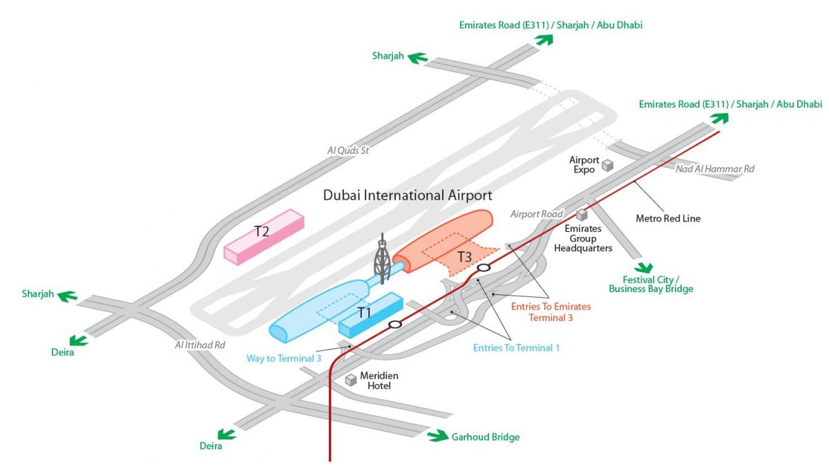 аэрапорт Дубая карце