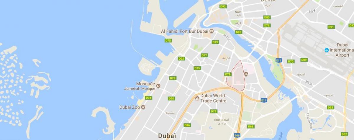 карта Оуд Мета Дубай