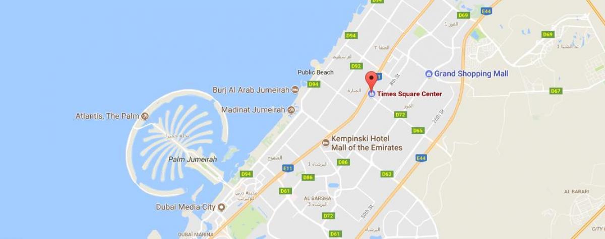 карта Таймс-сквер Цэнтр Дубай