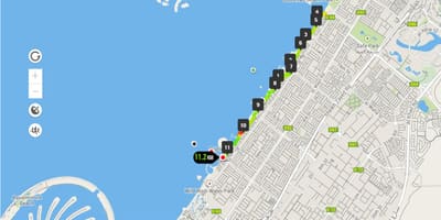 Джумейра Біч бегавой дарожцы карце