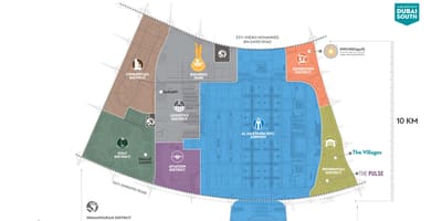 Дубай Паўднёвая месцазнаходжанне на карце