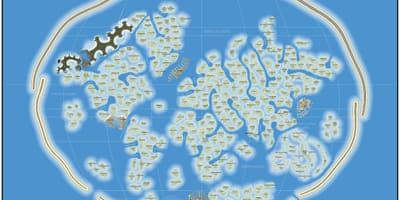 Карта свету востраў Дубай