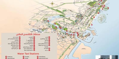 Дубай водных маршрутных таксі карта
